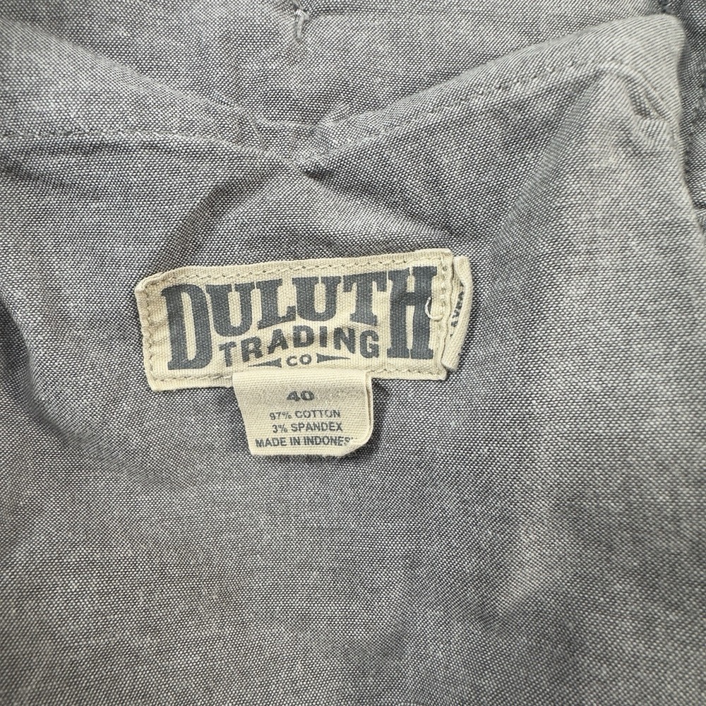 Duluth Trading Flex Ballroom Khaki Shorts Mens 40 Relaxed Fit Work Utility Gray - Picture 5 of 9